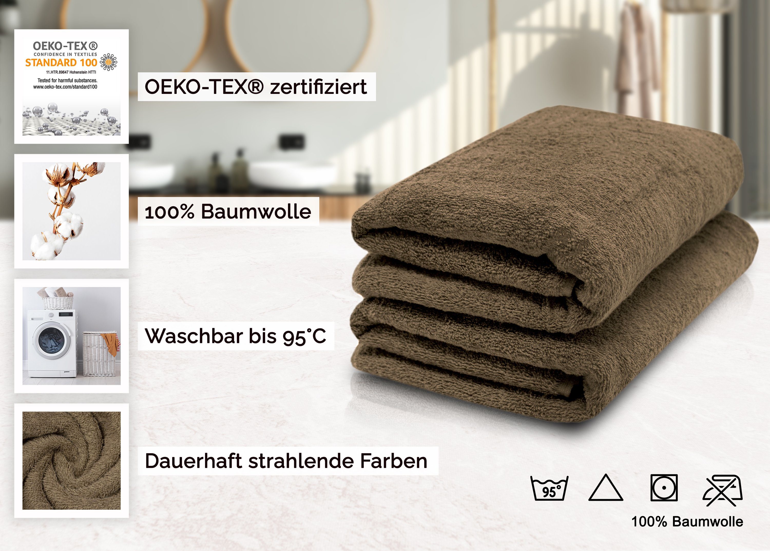 ZOLLNER Saunatuch, Walkfrottier (2-St), 70 x günstig online kaufen