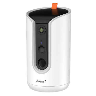 Arenti Dog Treat Camera Petcam1T (Leckerlispender) 3 MP WLAN Haustierkamera / Überwachungskamera (Innenbereich, Drehbar um 355° und Auto-Tracking, Zwei-Wege-Audio, Nachtsicht in Farbe)