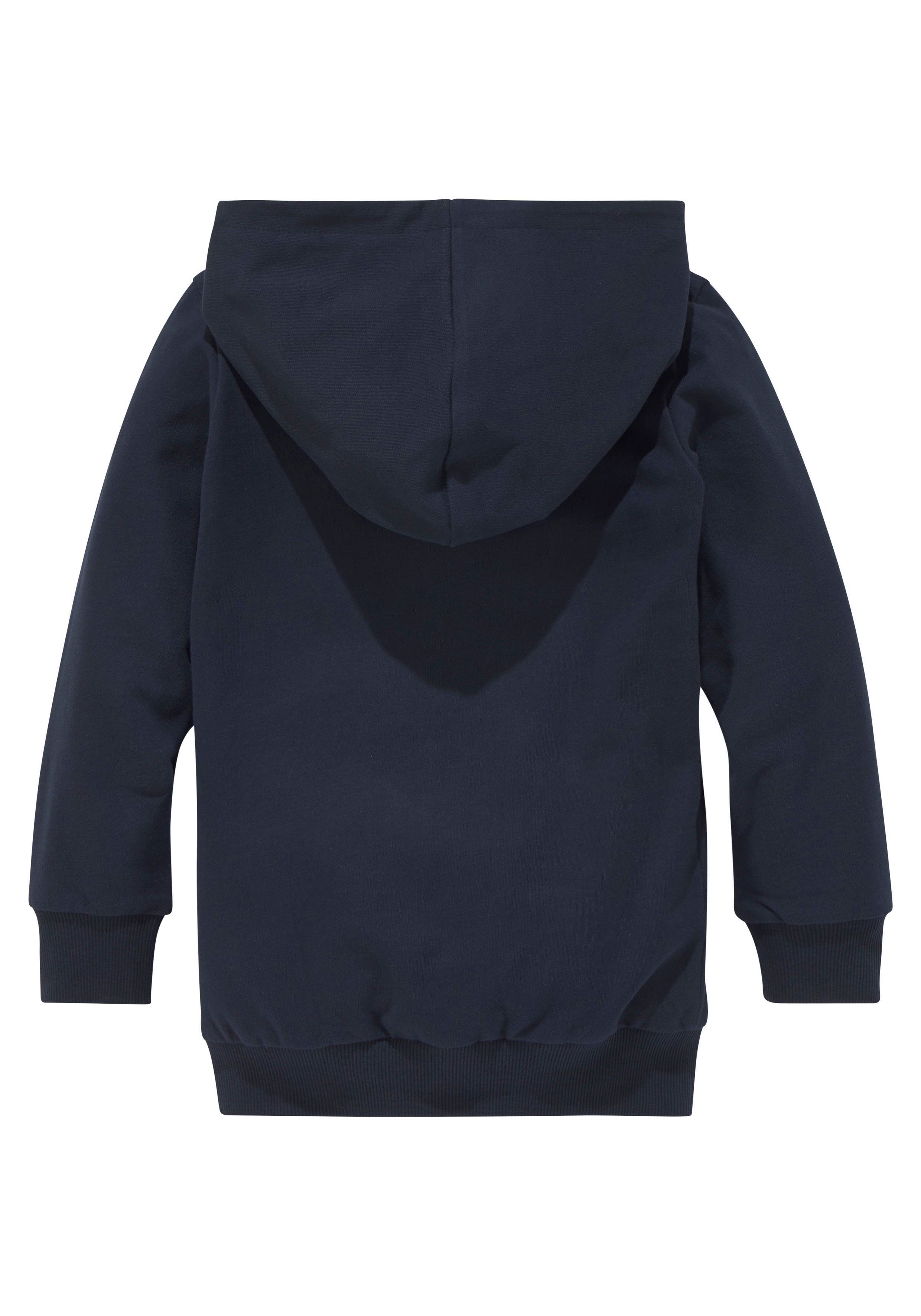 KIDSWORLD Kapuzensweatshirt, Longsweashirt mit Pailletten Langarm, Basic-Passform, mit modischem Druck, mit Kapuze