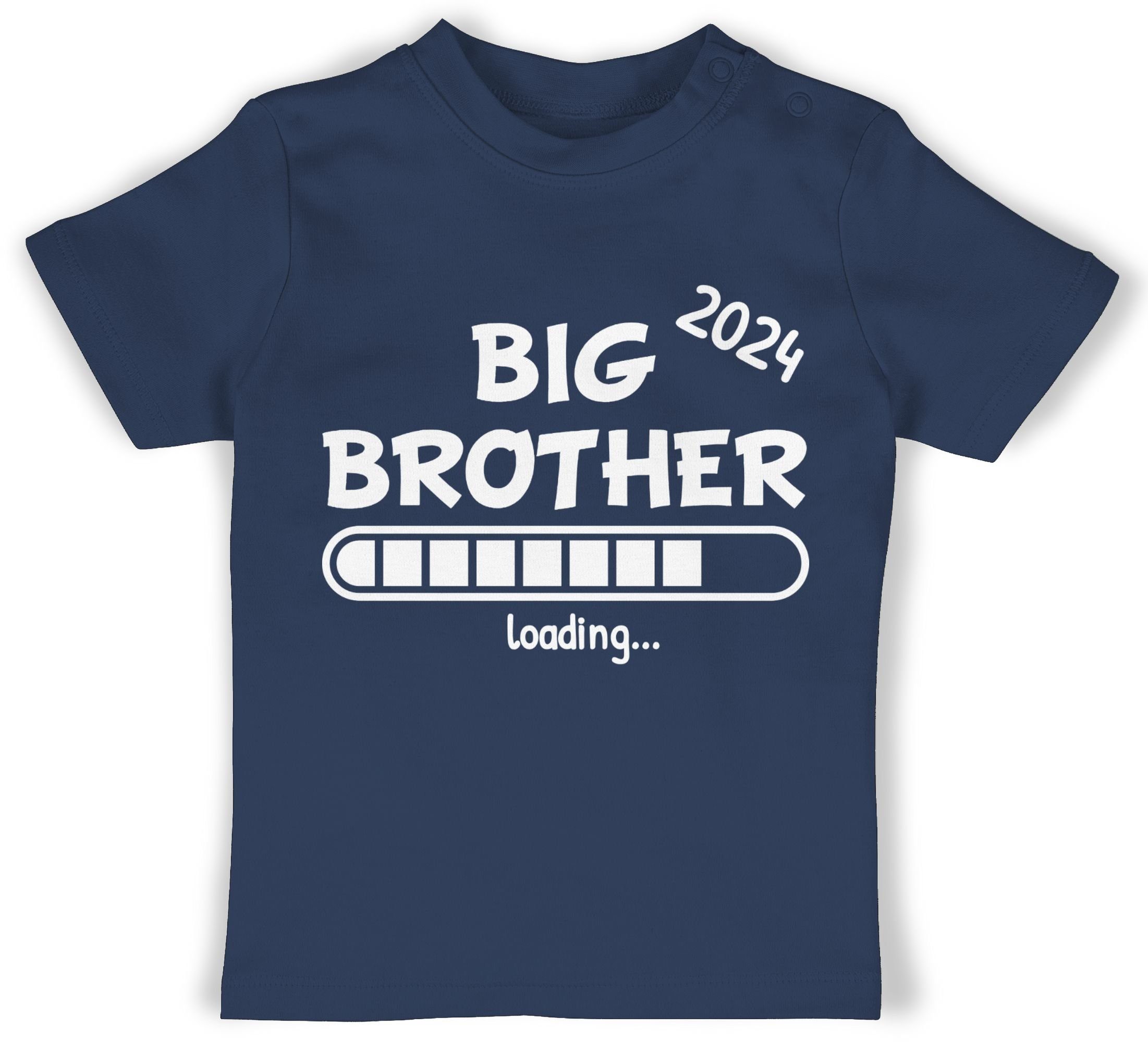 Shirtracer T-Shirt Big Blau Navy 2024 Schwester Bruder und Brother 1 loading Geschwister
