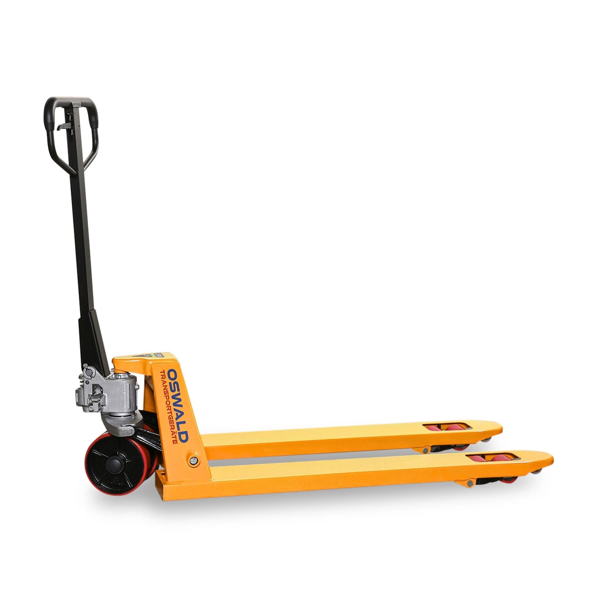 OSWALD Transportgeräte Gabelhubwagen Hubwagen OSWALD HU11 - 2500 kg - 1150 mm - Polyurethan Tandem, (HU11)