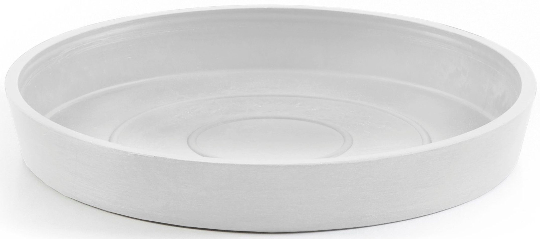 ECOPOTS Topfuntersetzer Rund 20 Weiß, Zubehör für Ecopots Pflanzgefäße, für innen und außen: frostsicher, bruchsicher und lichtbeständig