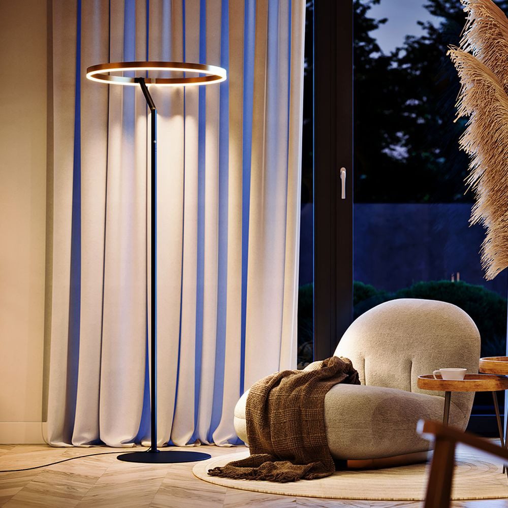 s.luce Stehlampe Ring LED-Stehleuchte Ø 60cm günstig online kaufen