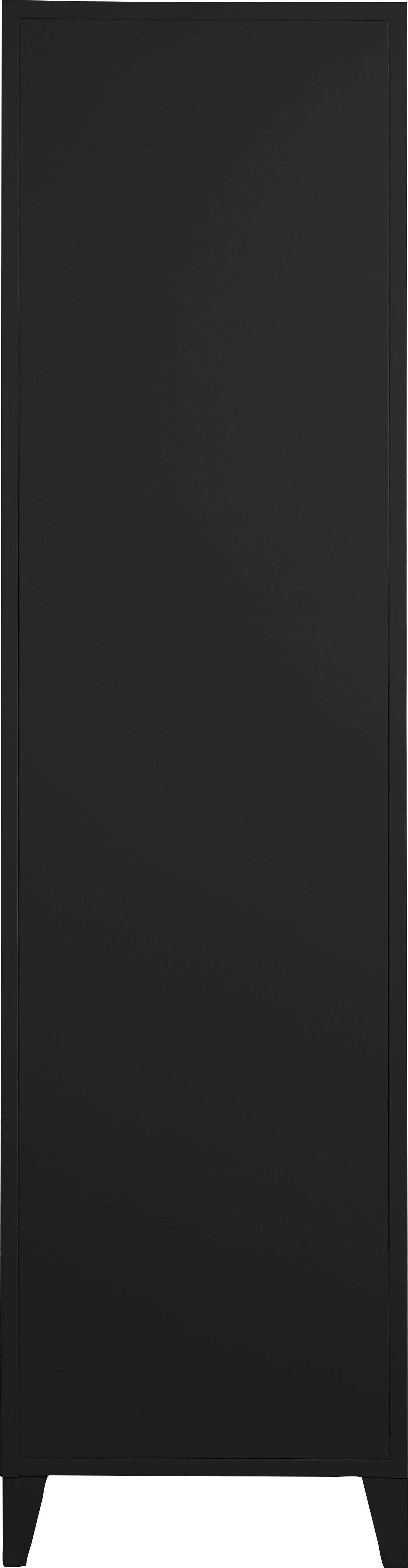Einlegeböden Jensjorg Garderobenschrank schwarz Mit 3 Kleiderstange und andas