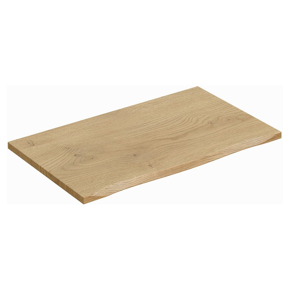 Lomadox Waschbeckenschrank DURANGO-56 80 cm breit in Kaschmir und Eiche mit Baumkantenoptik, 2 Schubladen