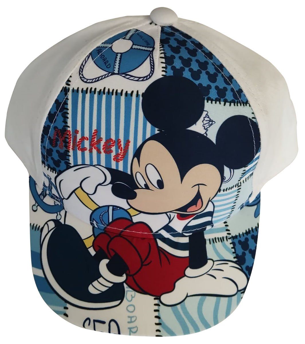 Sun City Schirmmütze Disney Mickey Maus Kappe Basecap Mütze Patchwork M | Schiebermützen