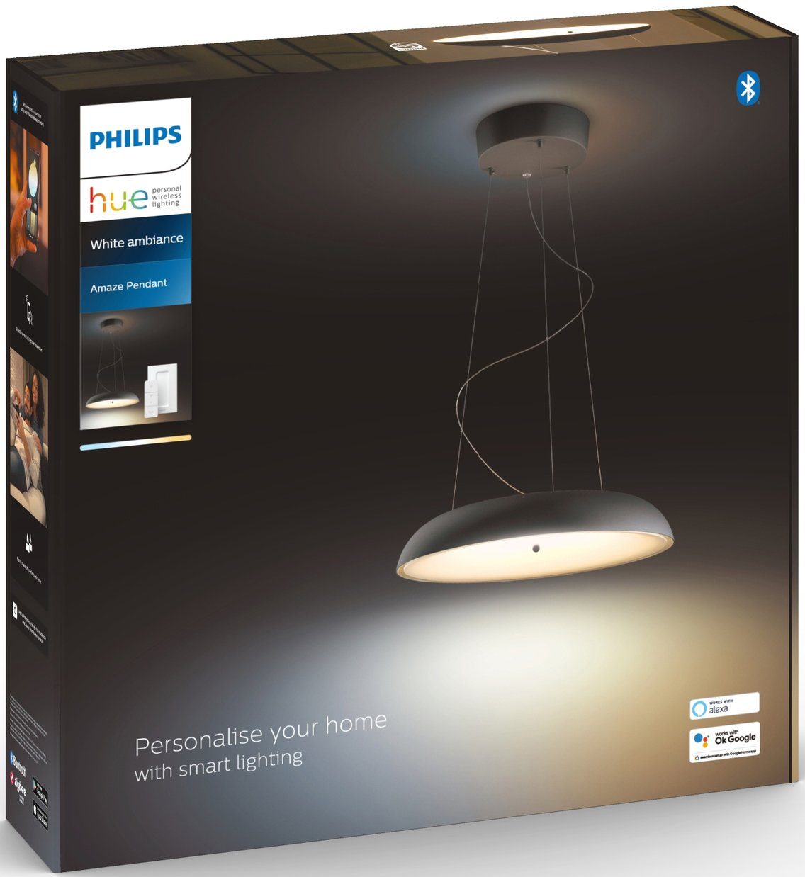 Philips Warmweiß Amaze, Hue Pendelleuchte LED LED integriert, Dimmfunktion, fest