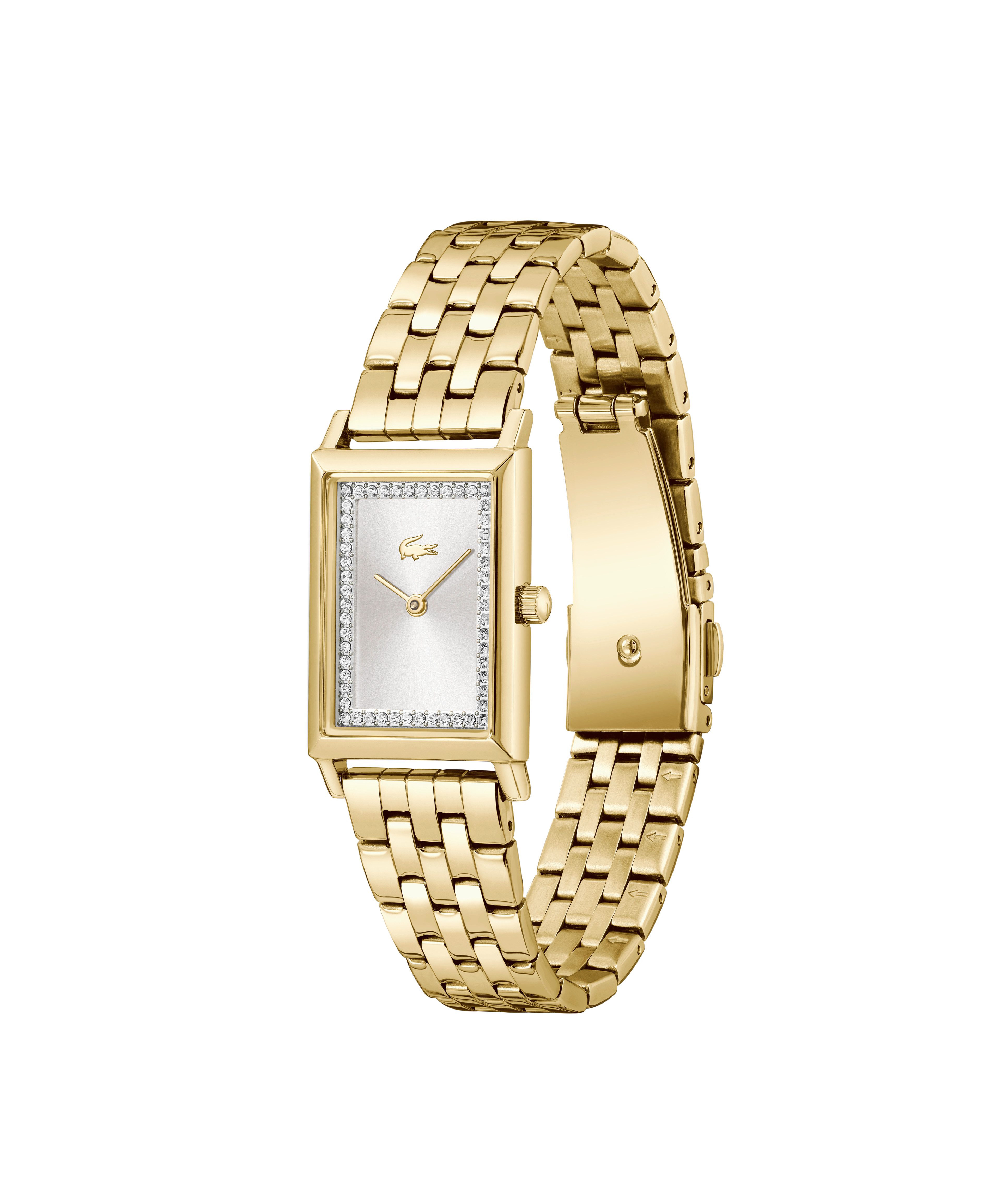 Lacoste Quarzuhr CATHERINE 2001486, Armbanduhr, Damenuhr, Edelstahlarmband, analog, Glassteine