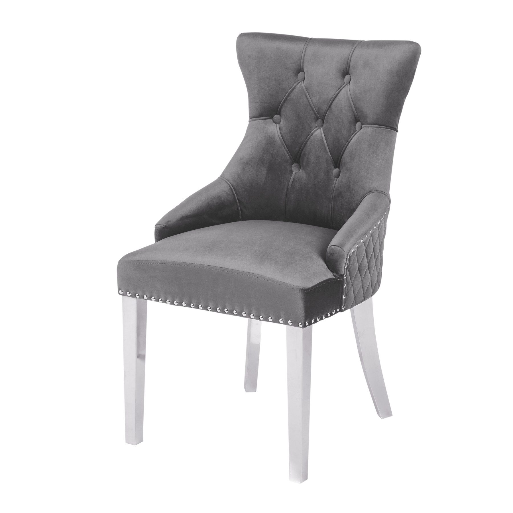 riess-ambiente Polsterstuhl CASTLE DELUXE grau / günstig online kaufen