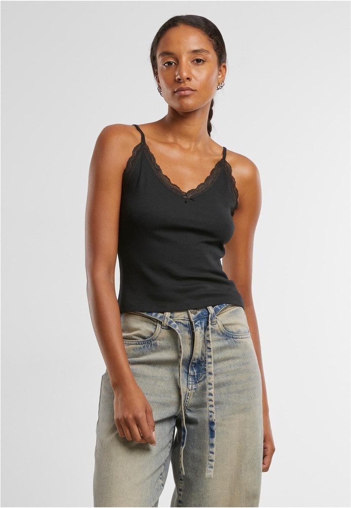 URBAN CLASSICS Shirttop Ladies V-Neck Lace Top 2-Pack günstig online kaufen