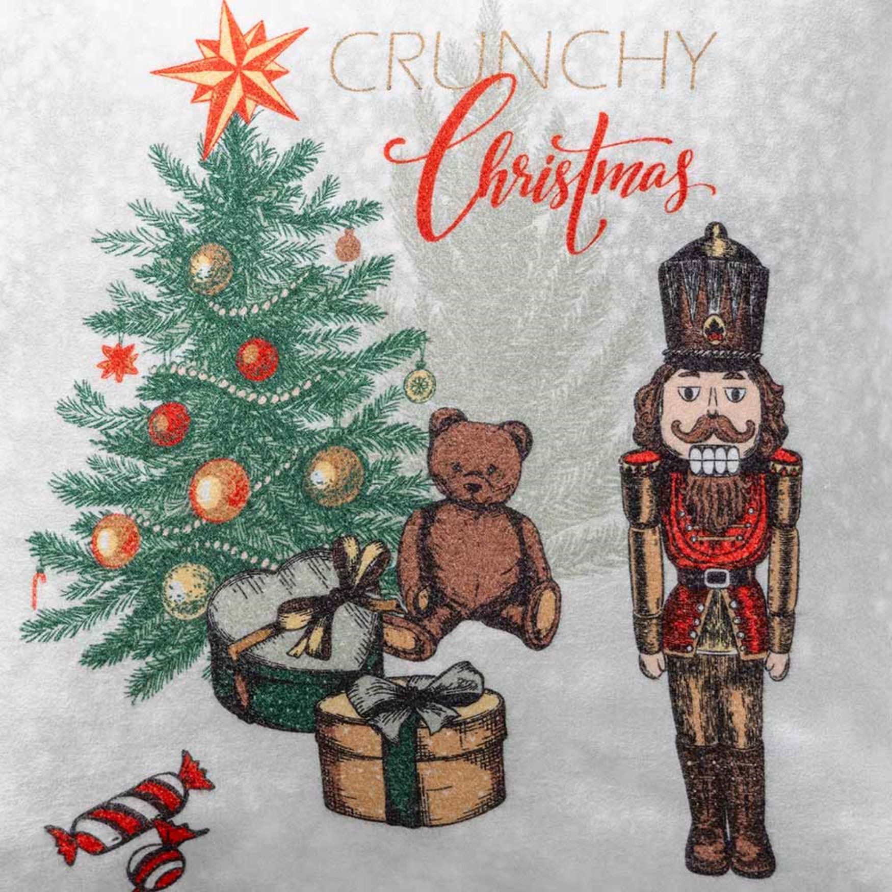 Estella Kissenbezüge Estella Deko Kissenbezug Crunchy Christmas Kissen 50x50 cm Nußknacker, (1 Stück), ein absolutes Highlight