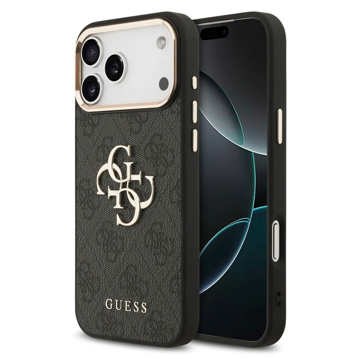 Guess Backcover Guess 4G Metal Logo Back Cover Apple iPhone 17 Pro Max - Gold Edge - B