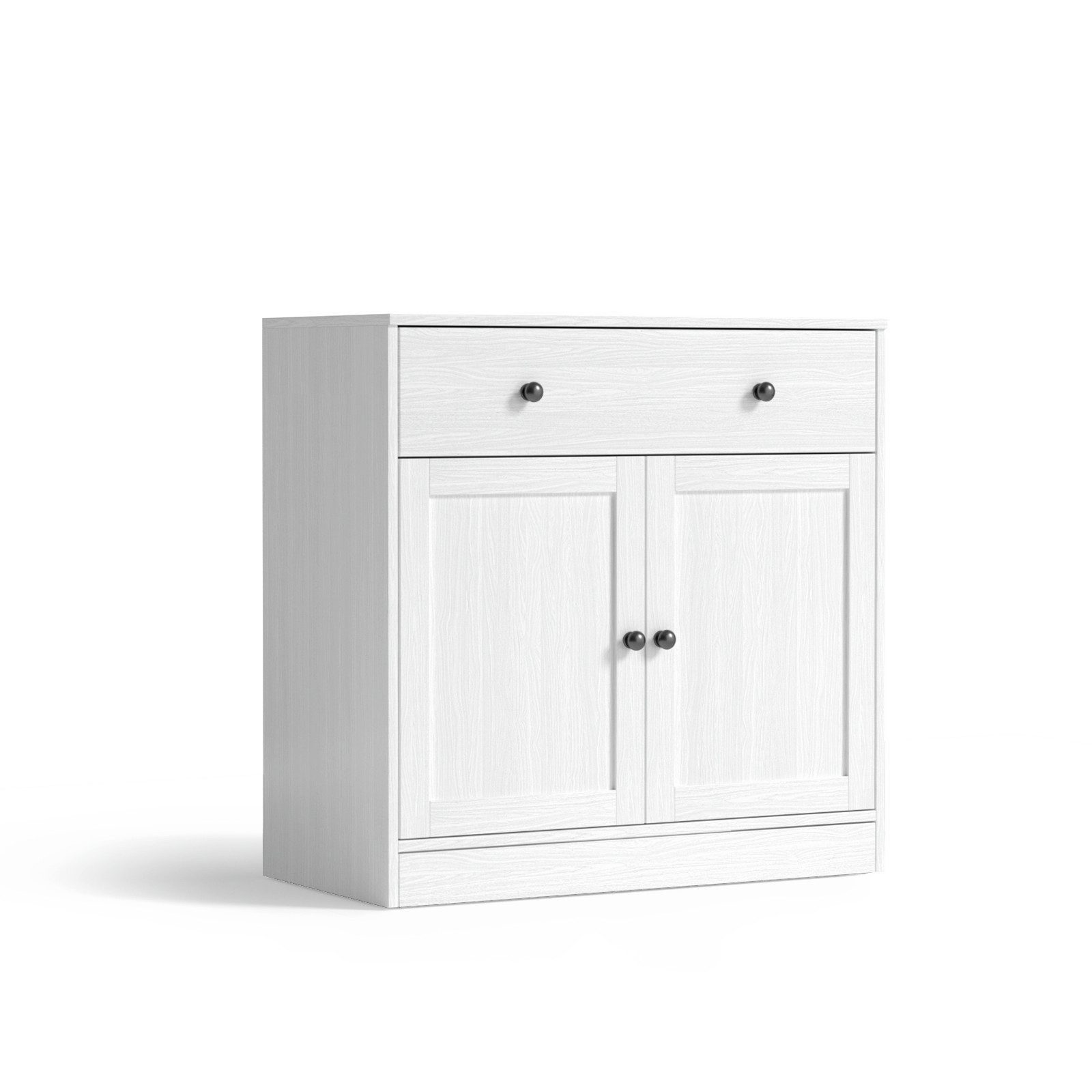 VOWNER Sideboard mit Schubladen & 2 Türen, Küchenschrank mit Arbeitsplatte (1 St), Buffetschrank Aufbewahrungsschrank, 40x80x80 cm