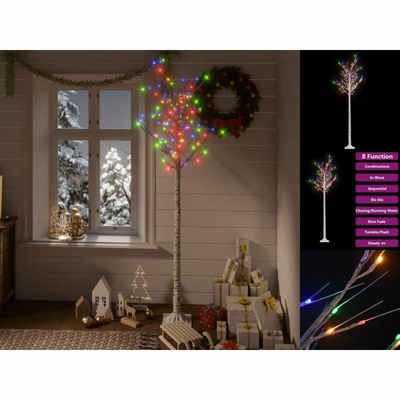 vidaXL Künstlicher Weihnachtsbaum Weihnachtsbaum 180 LEDs 1,8m Mehrfarbig Weide Indoor Outdoor
