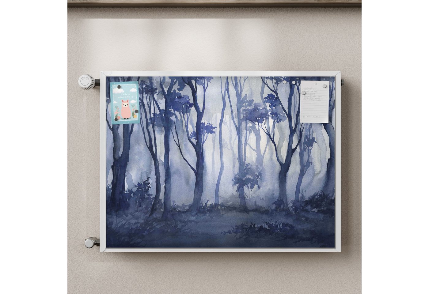 Thumbnail - DEQORI Magnetfolie 'Mystischer Waldtraum', beschreibbar Heizung Magnetmatte magnetisch Magnetfolie