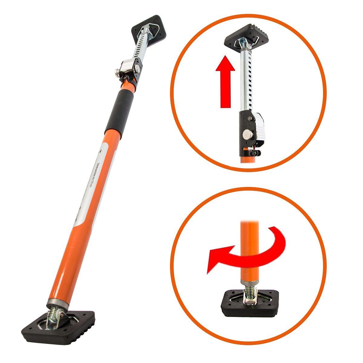 SCHMIDT security tools Türzusatzschloss Sicherungsstange 101-175cm Einbruchsicherung Einbruchschutz