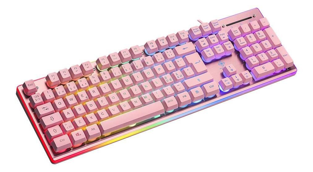 DELTACO Deltaco PK75 Gaming Tastatur, Pink Gaming-Tastatur