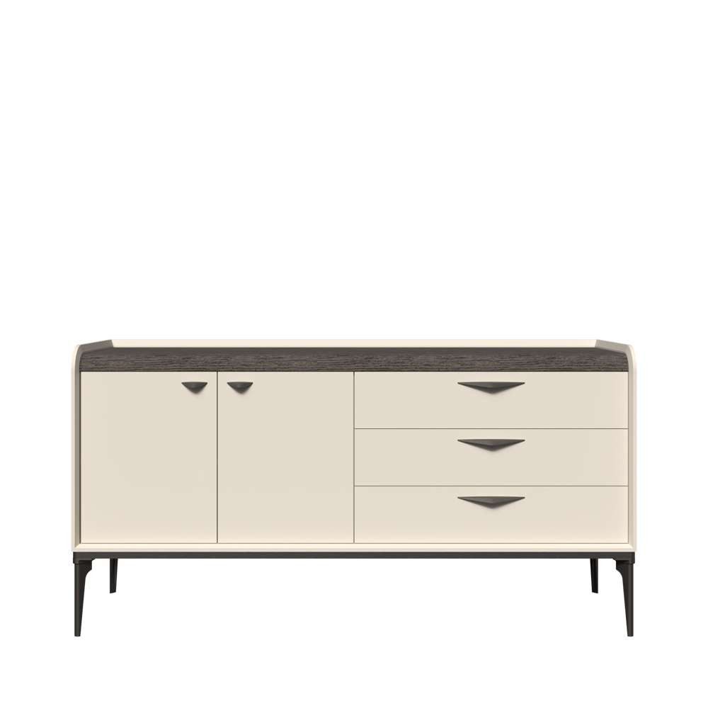 OTTO home Kommode Soffy Kombikommode, Sideboard, Schubladenkommode, UV lackiert, Soft Close Funktion, Metallgestell in Anthrazit Dekor