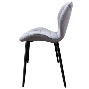 TRISENS Polsterstuhl Dorotea (1, 2, 3 oder 4 Stühle, 1 St), Essstuhl mit bequemer Polsterung Küchenstuhl in eleganter Samt-Optik