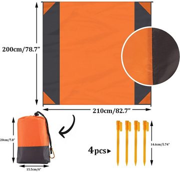 Picknickdecke Strandmatte Schnelles Trocknen Stranddecke 210 x 200 cm Wasserdicht, Homewit, Übergroße Sandabweisend Ultraleicht Campingmatte für 4-6 Person