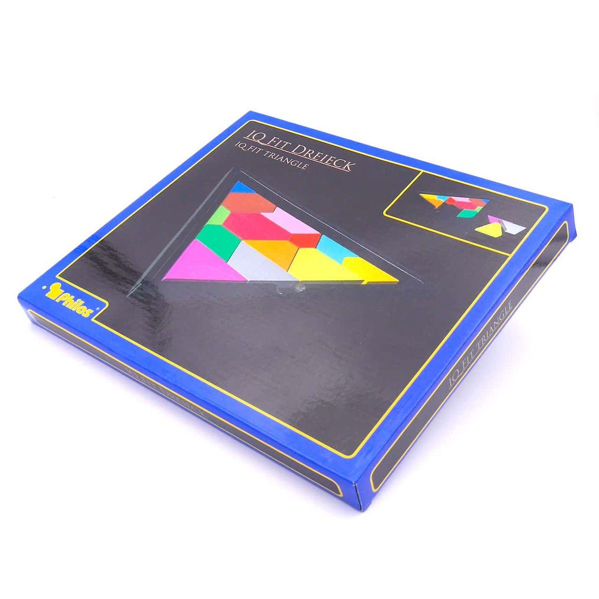 Philos Spiel IQ FIT DREIECK - tolles, buntes Legespiel, Knobelspiel, Holzspiel