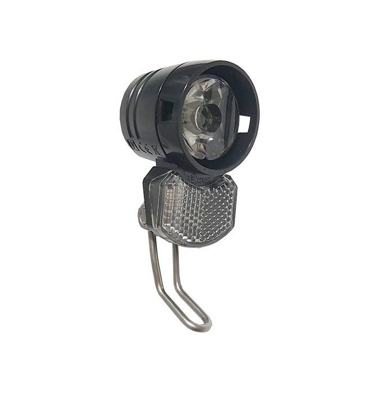 AXA Fahrradbeleuchtung Scheinwerfer Ecoline 15 Nabendynamo 15 Lux schwarz LED Axa StVZO