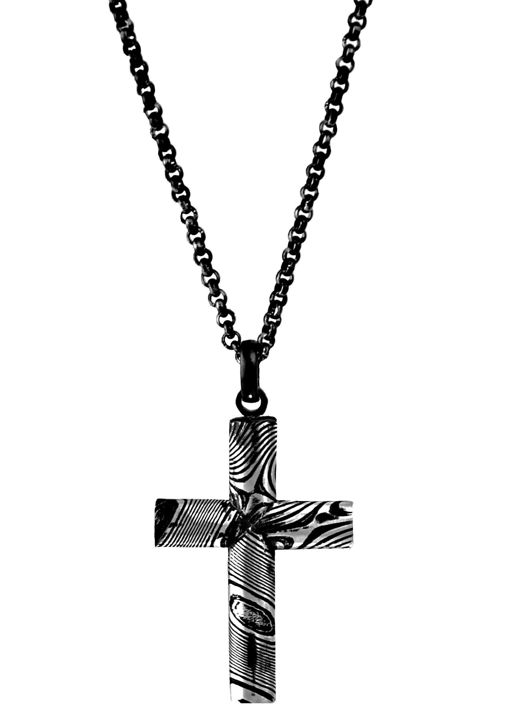 Halsschmuck Edelsthal Schmuck Kreuz Anhänger mit DOOSTI Kette Erbskette