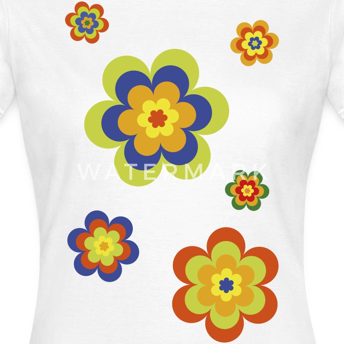 Spreadshirt T-Shirt Hippie Flower Power Blumen Fasching Frauen T-Shirt (1-t günstig online kaufen