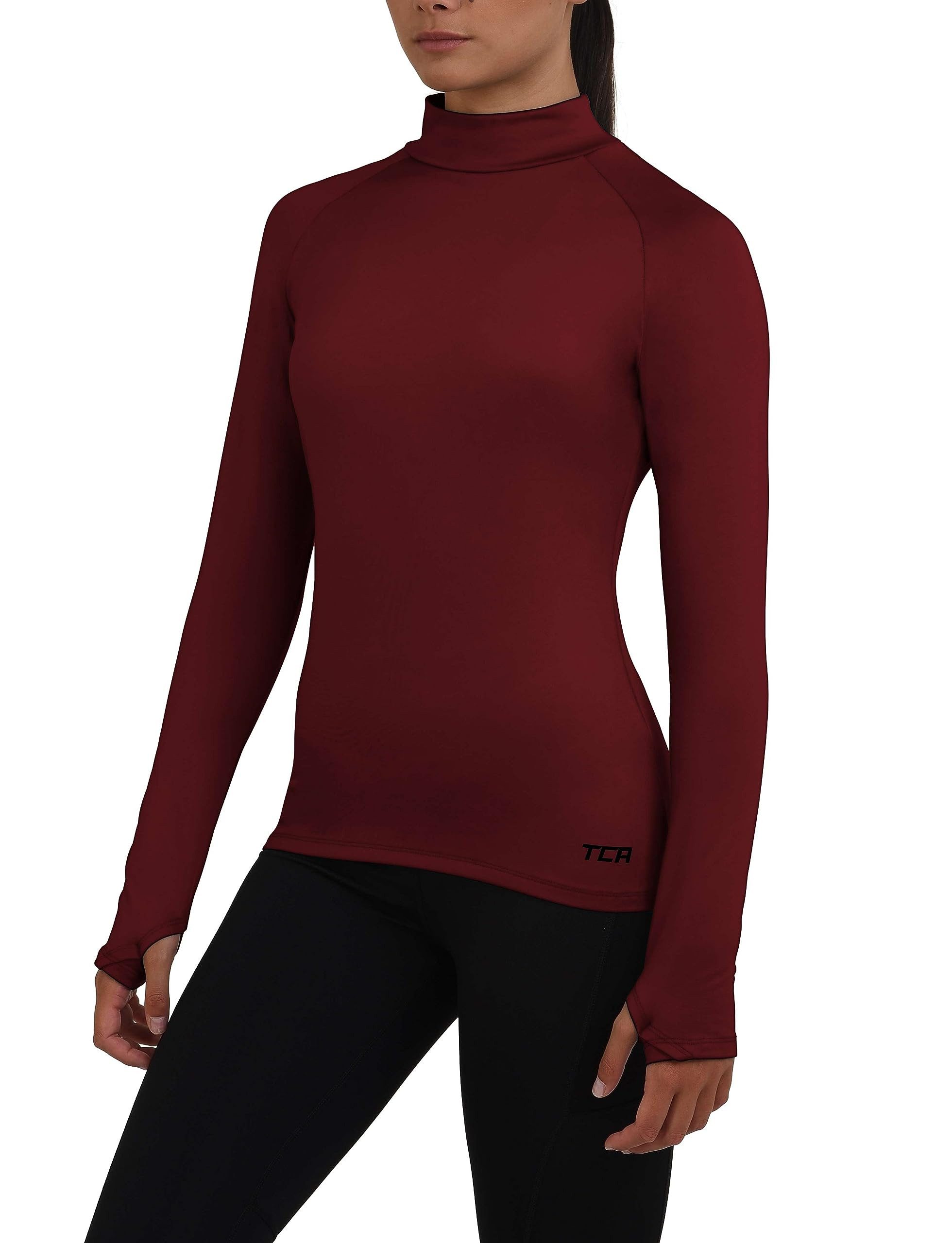 TCA Trainingsshirt TCA Damen Thermo-Laufshirt - Cabernet, XS (1-tlg) günstig online kaufen