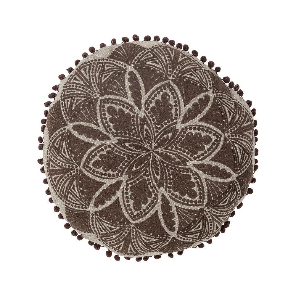 Bloomingville Dekokissen Cizzy, mit Quasten, aus Baumwolle, 40 cm Durchmesser, rund