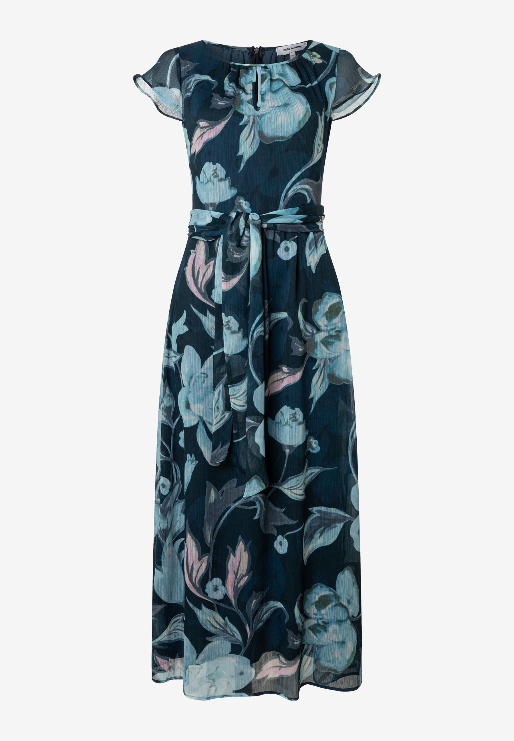 Blusenkleid feminines, fließendes Maxikleid, Flowers