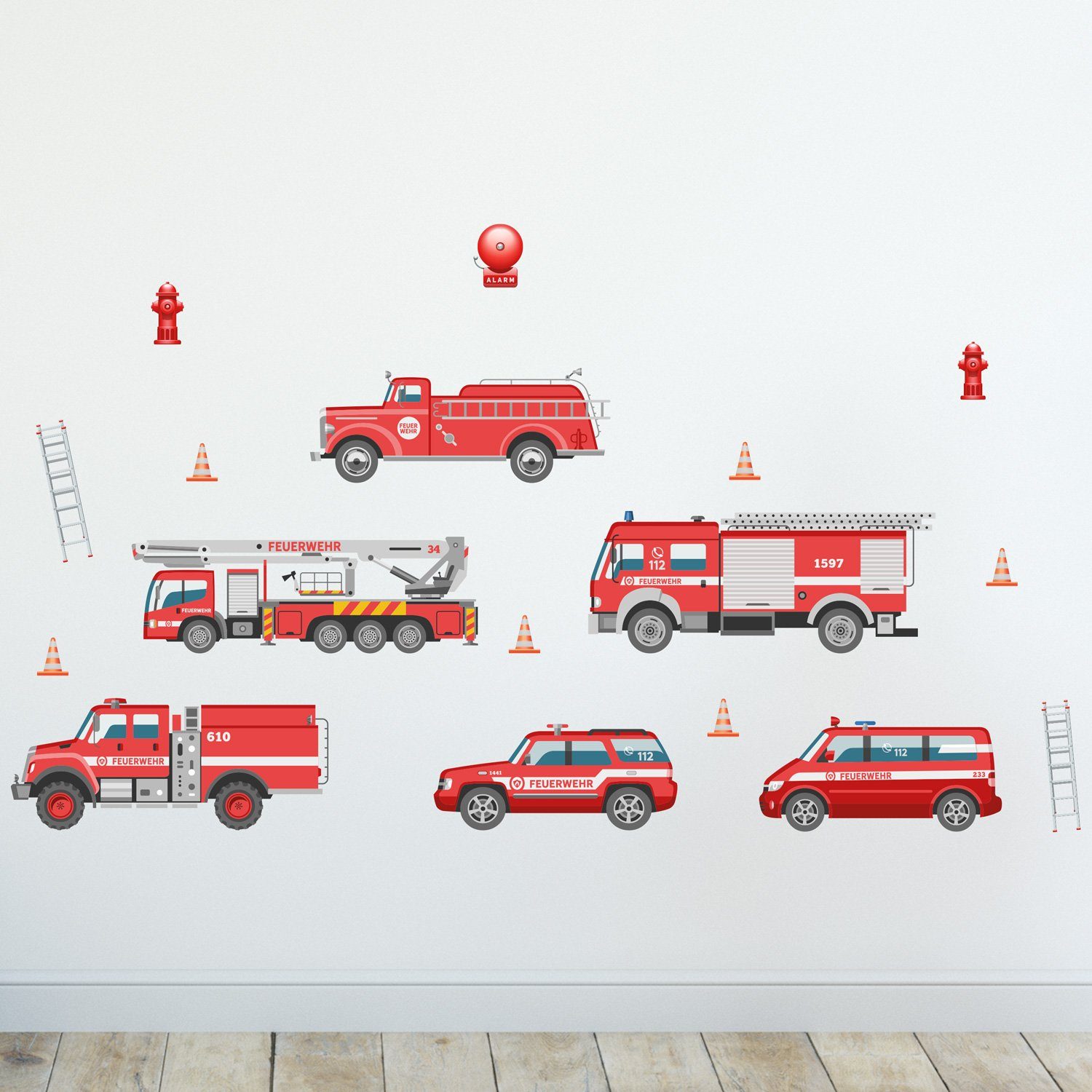Sunnywall Wandtattoo Feuerwehr Wandsticker Wandtattoo A4 günstig online kaufen