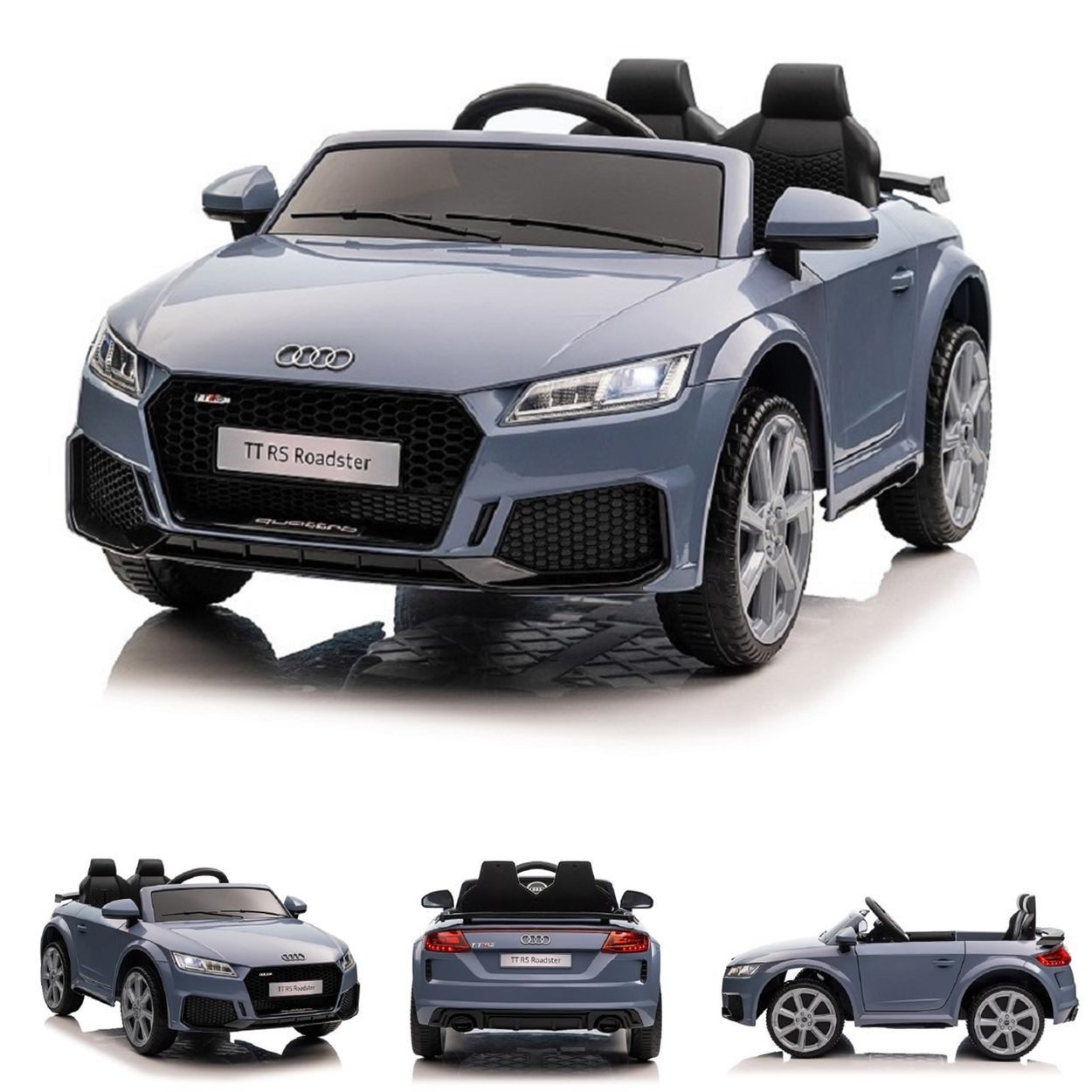 ES-Toys Elektro-Kinderauto Kinder Elektroauto Audi TTRS, Belastbarkeit 30 kg, EVA-Reifen, Sicherheitsgurt, Fernbedienung