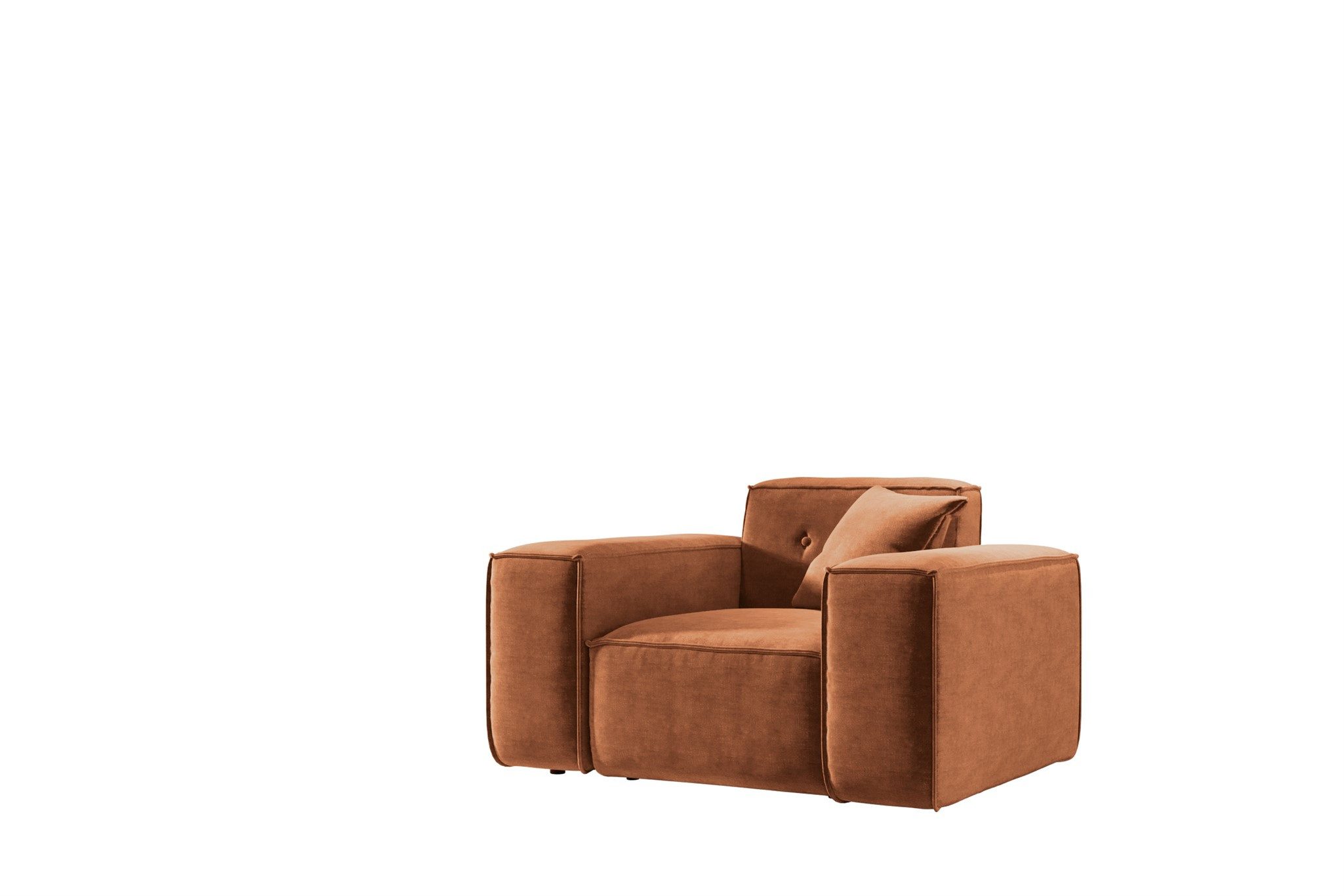 Fun Möbel Sessel Designersessel CESINA in Stoff (inkl. 1 Zierkissen, Auch als 3-2-1 Set erhältlich), Rundumbezug