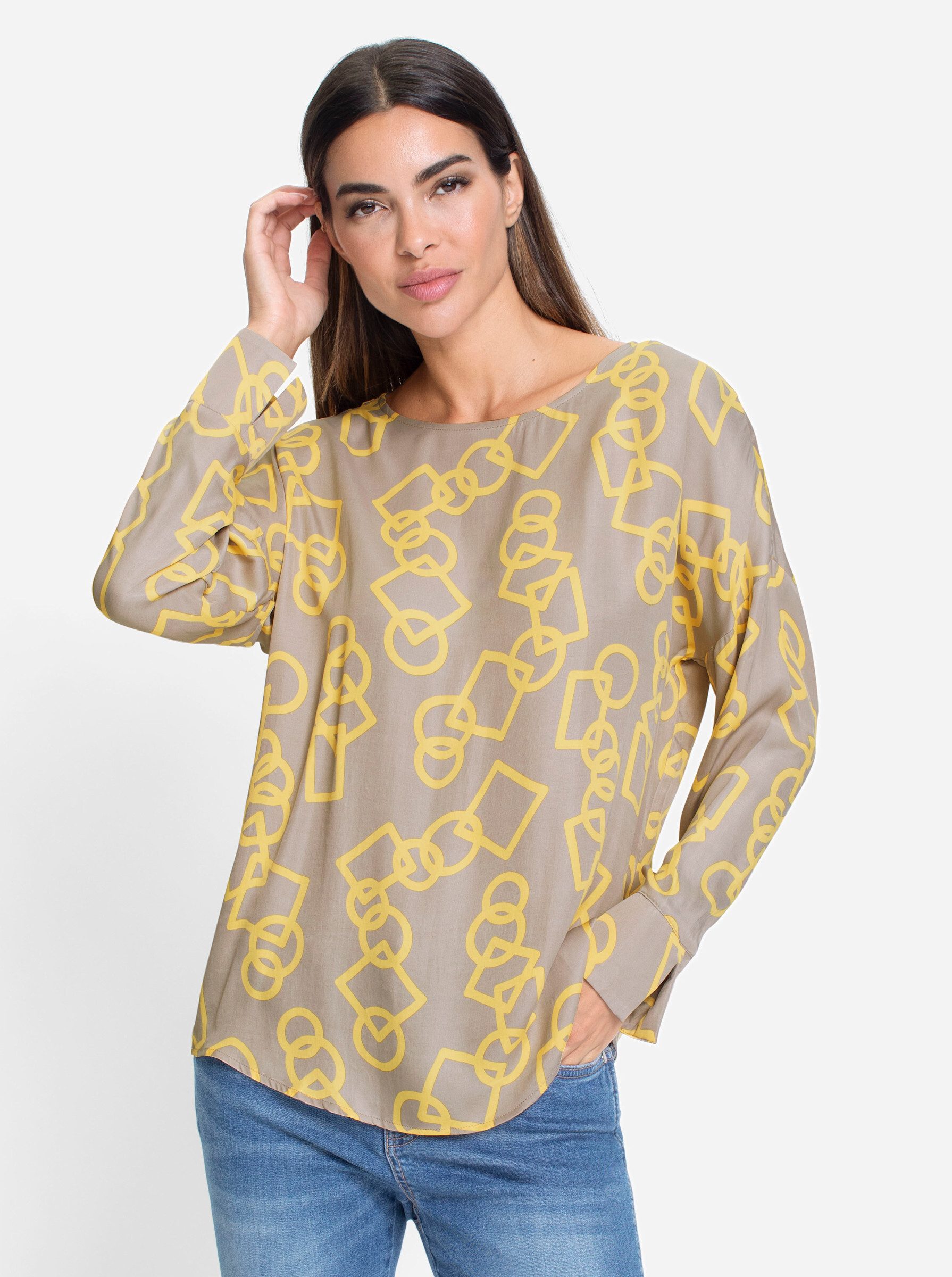 heine Klassische Bluse Druckbluse . günstig online kaufen