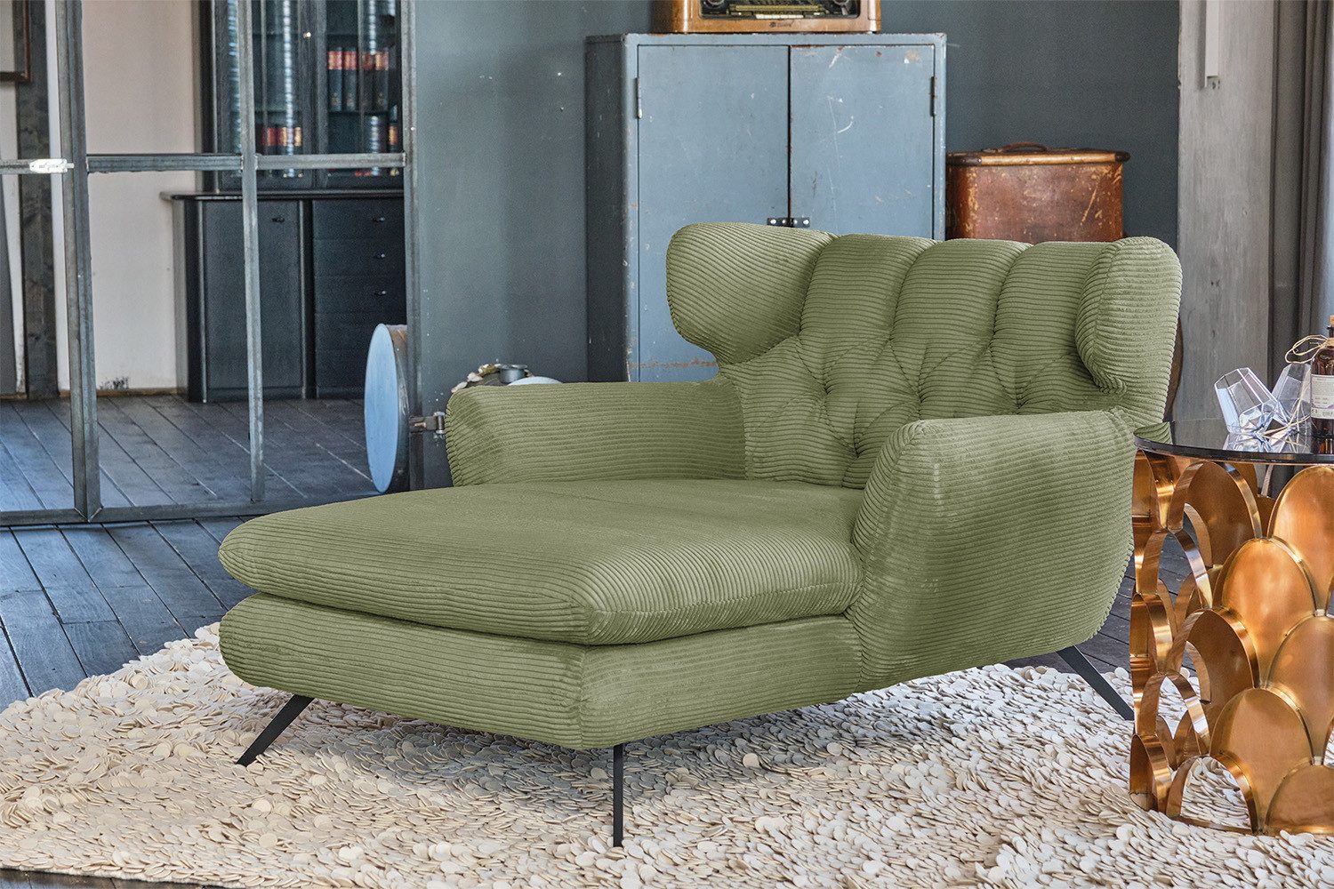 KAWOLA Relaxsessel CHARME, Longseat Sessel Megasessel Cord verschiedene Farben