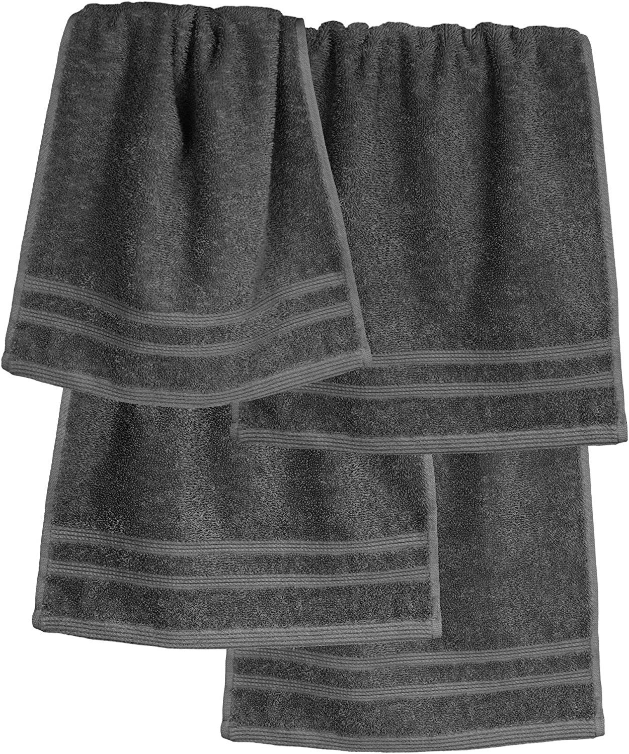cm Gästehandtücher Grau grau Handtuchset dunkel 30x50 Anthrazit Frottee - Kuscheliges Lashuma London, (4-St),