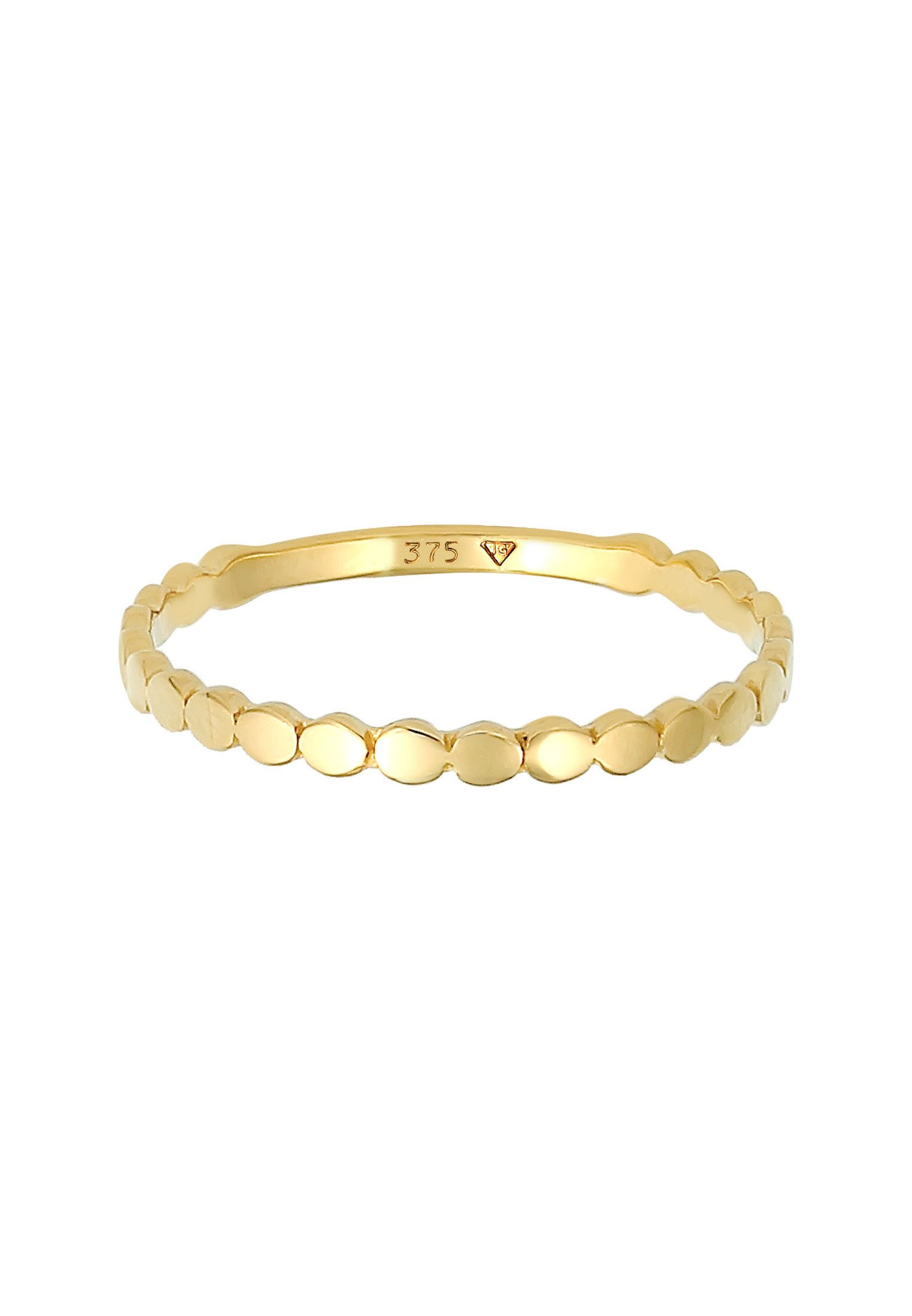 Elli Premium Fingerring Plättchen Rund Stapelring günstig online kaufen