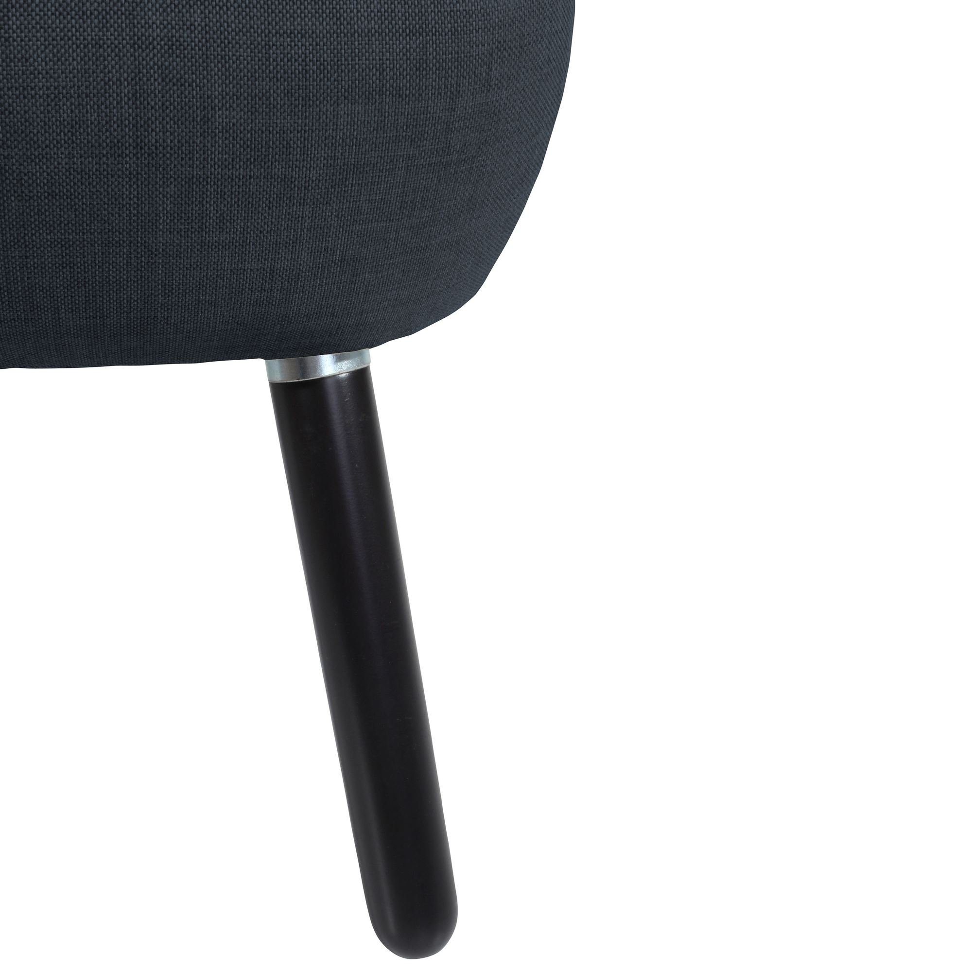 Kessel inkl. aufm 58 Kostenlosem Sessel Bezug Sitz / schwarz Flachgewebe (Sparpreis anthrazit verarbeitet,bequemer 22371 Buche Kassi 1-St), hochwertig Sessel Versand,