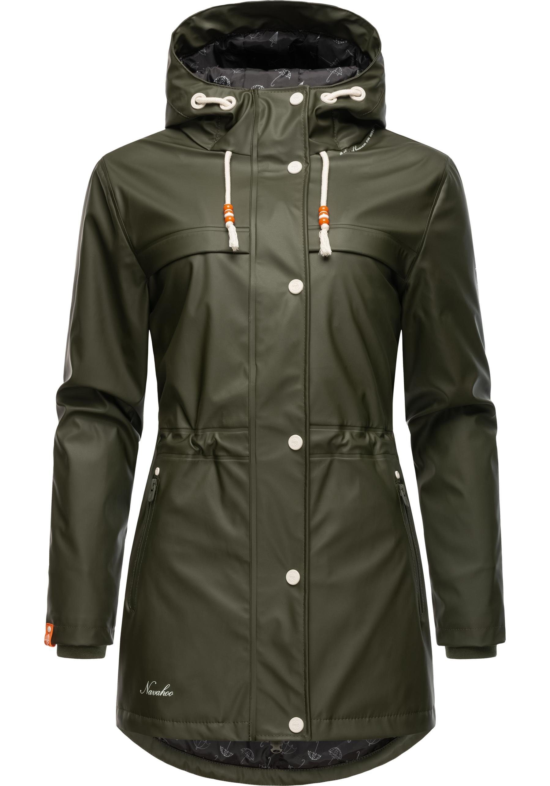 Navahoo Regenmantel Rainy Forest modischer Damen Outdoor Regenparka günstig online kaufen