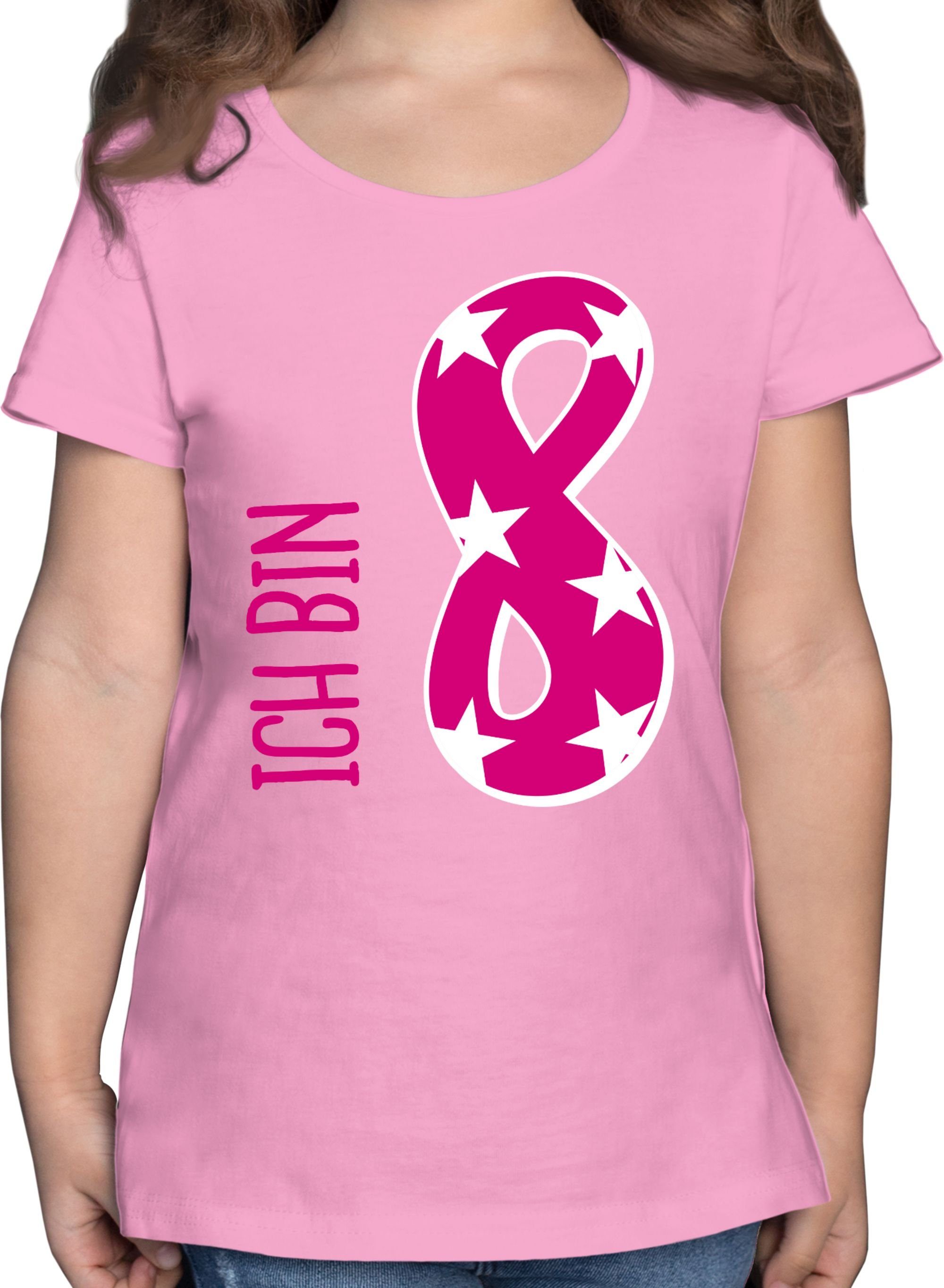 Shirtracer T-Shirt Ich bin acht Rosa Mädchen 8. Geburtstag 2 Rosa | T-Shirts