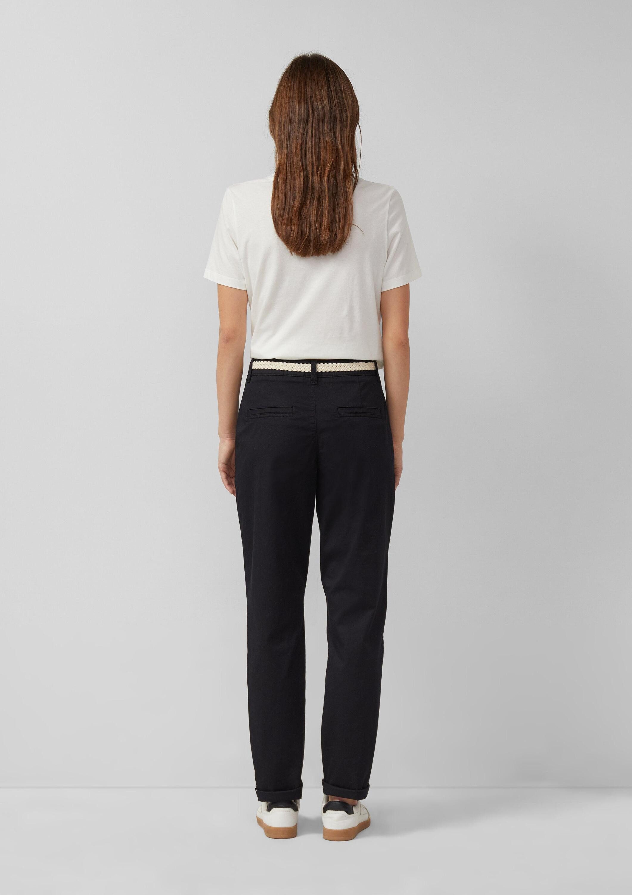 s.Oliver Chinos Hose Gewaschene Chino mit Gürtel