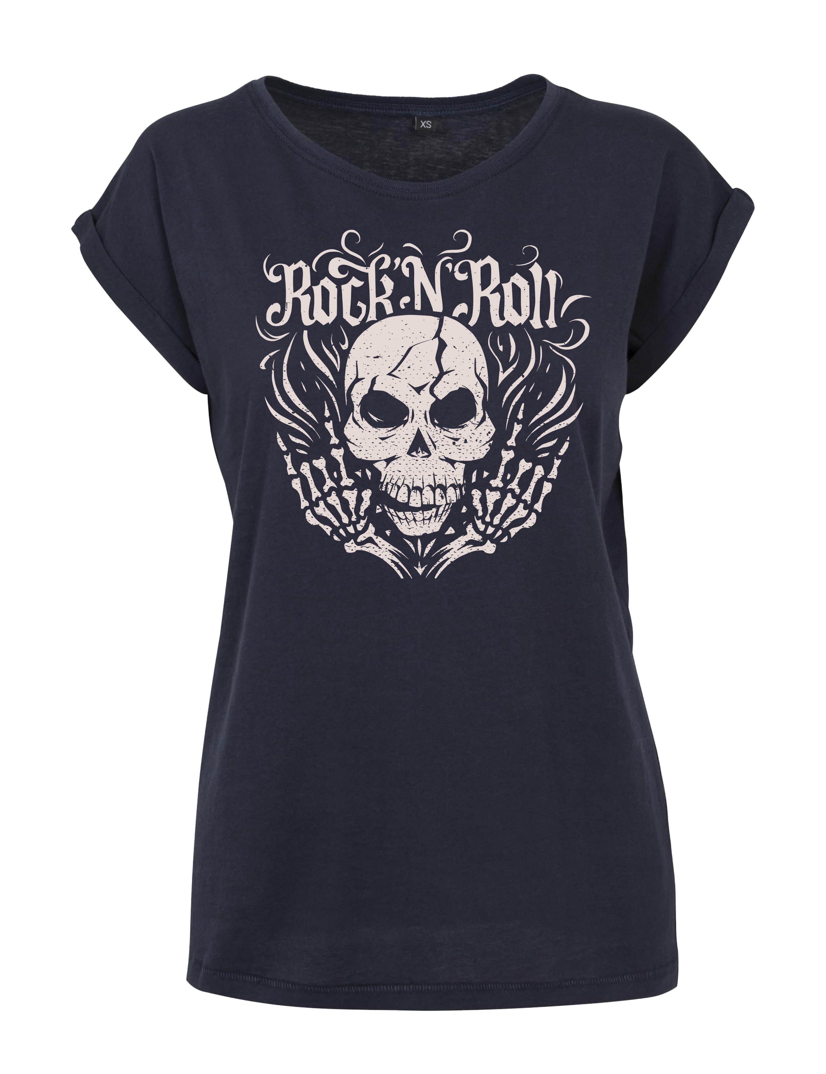 Youth Designz Print-Shirt "Skull Rock N Roll" Damen T-Shirt Statement oder günstig online kaufen