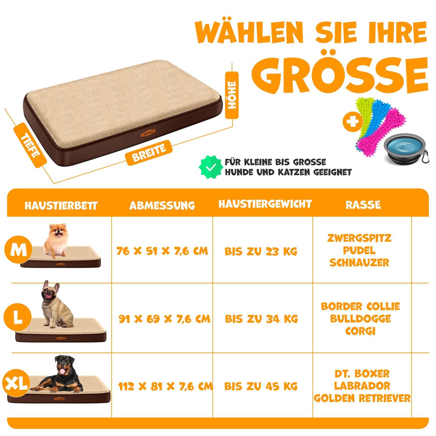 Lovpet Tierbett, Hundebett orthopädisches Hundekissen Hundekorb günstig online kaufen