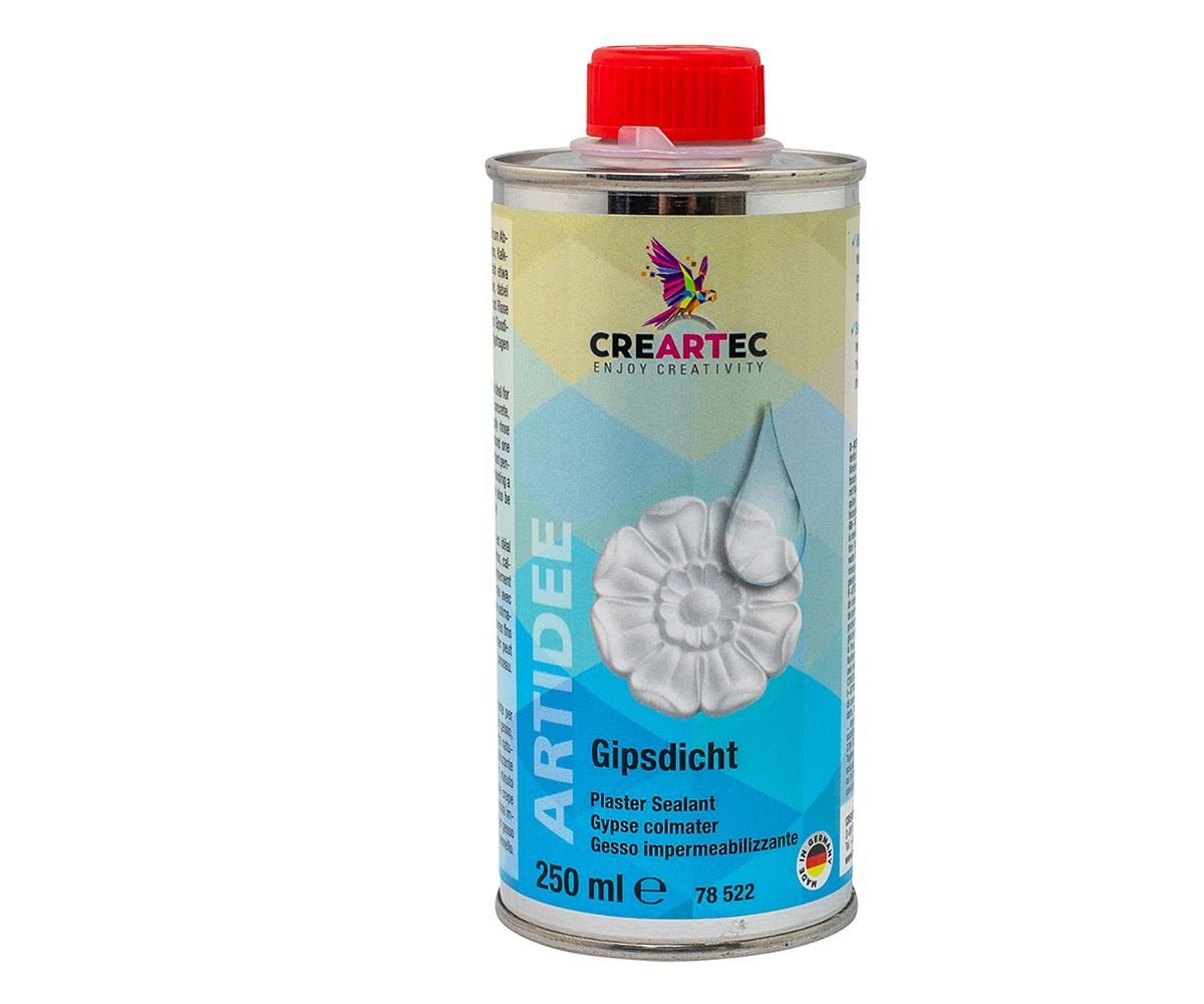 CREARTEC Gipsdicht - zur Versiegelung für Gipsoberflächen - 250ml Imprägnierspray, Zum Abdichten von Gips und gipshaltigen Gegenständen - Made in Germany