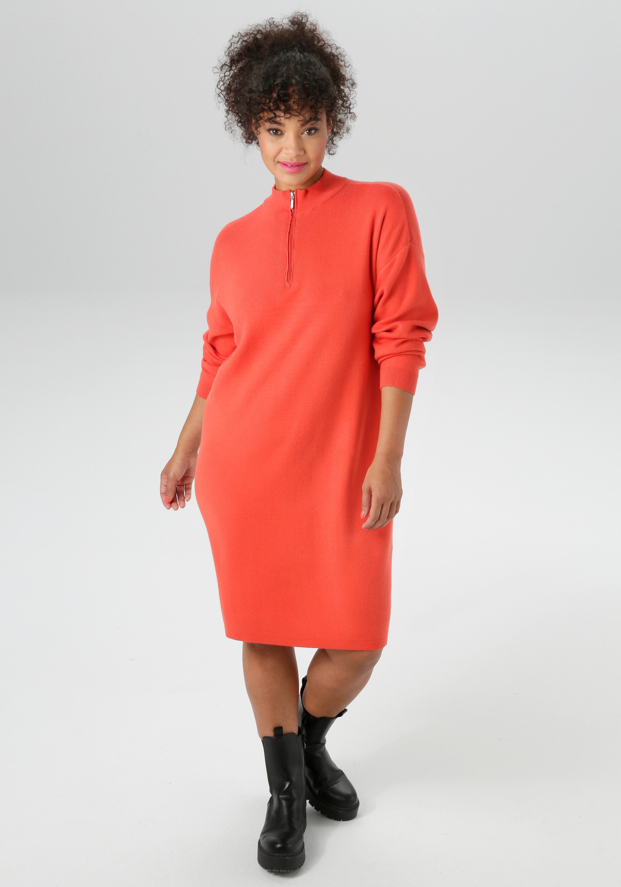 Aniston PLUS Strickkleid mit Stehkragen und günstig online kaufen