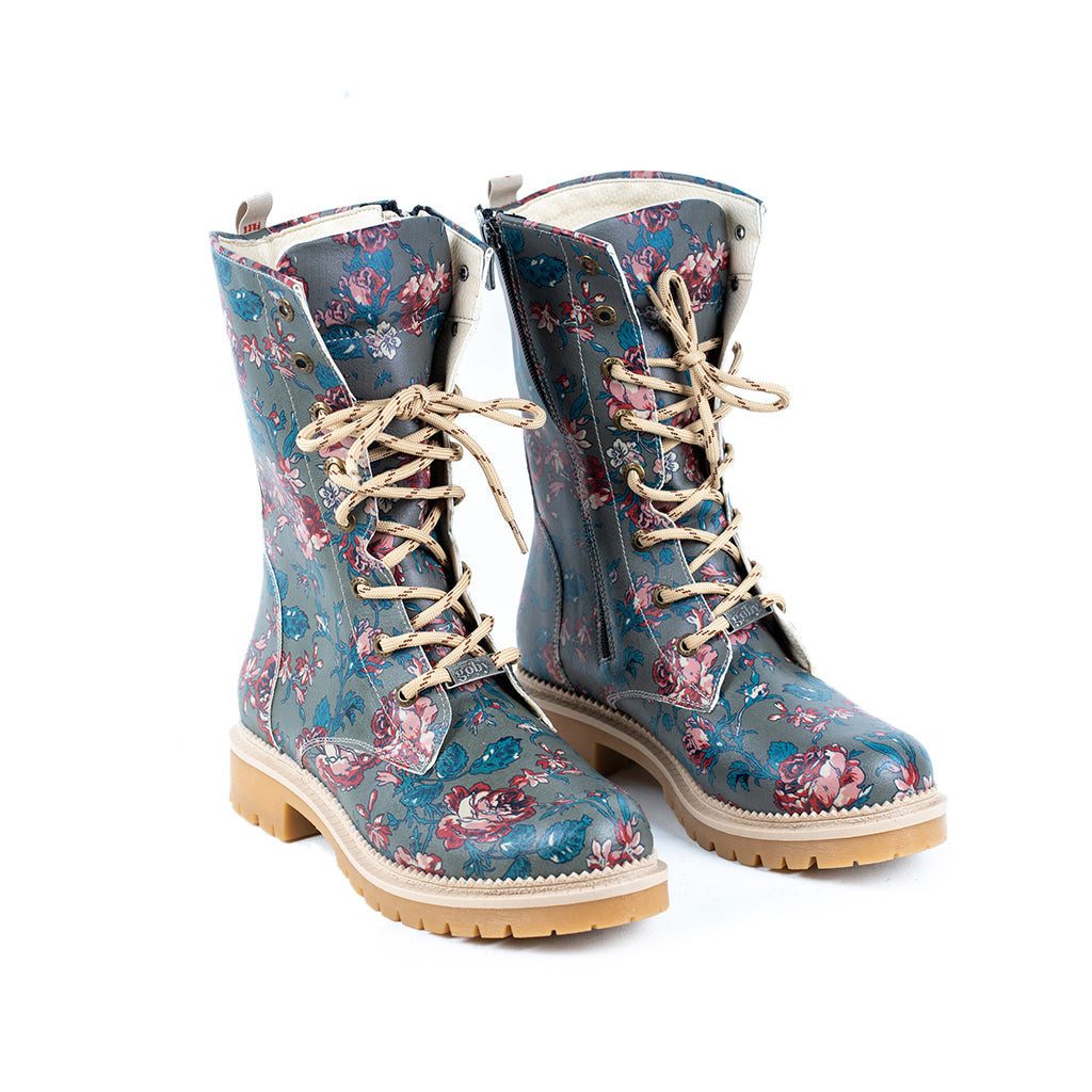Damenstiefel Vegan, Boots ROSE, Kniehohe, stiefeletten, Schnürboots Schnürstiefel