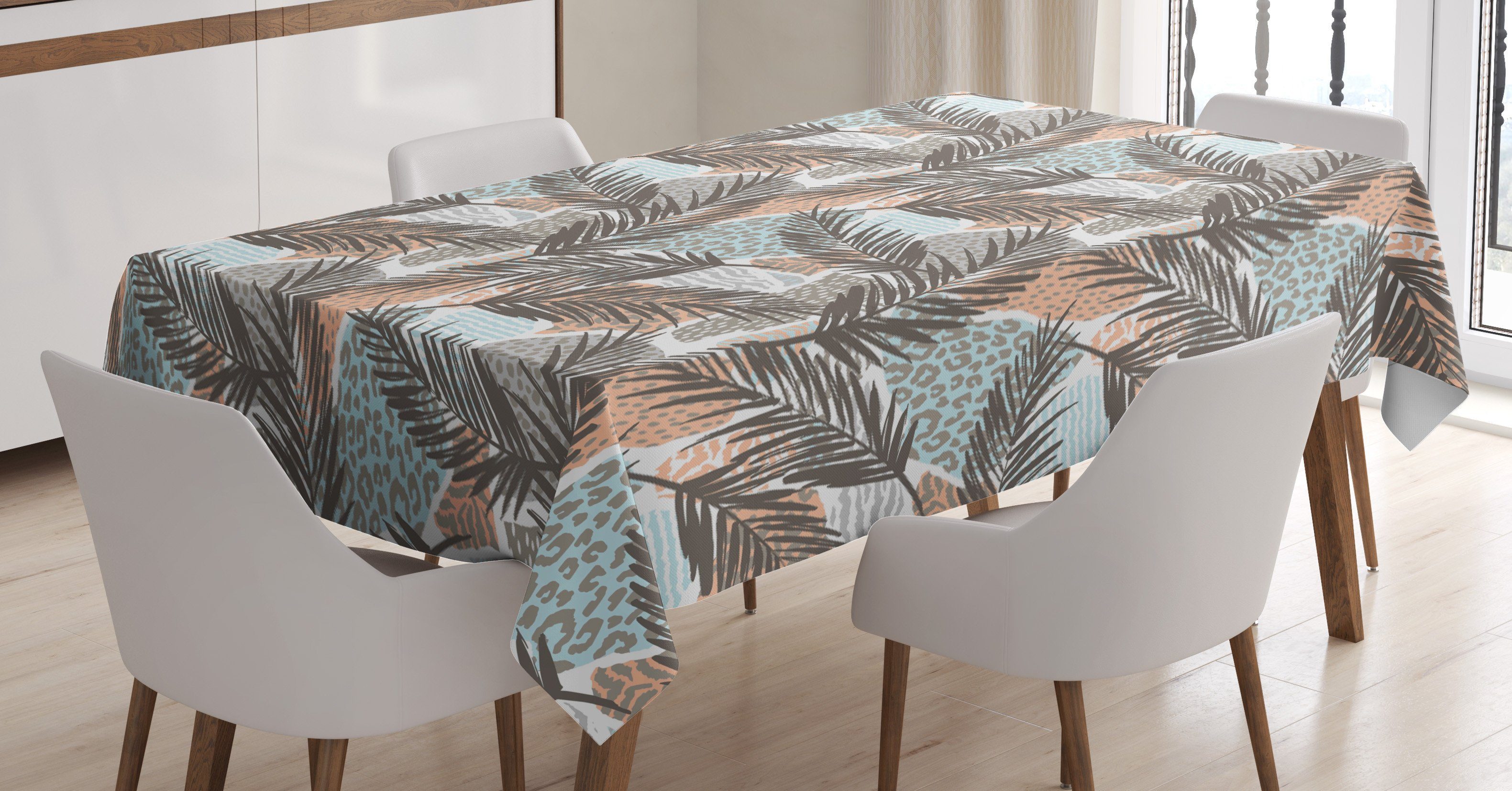 Abakuhaus Tischdecke Farbfest Waschbar Für den Außen Bereich geeignet Klare Farben, Tropisch Abstrakt Pastell Botanik | Tischdecken