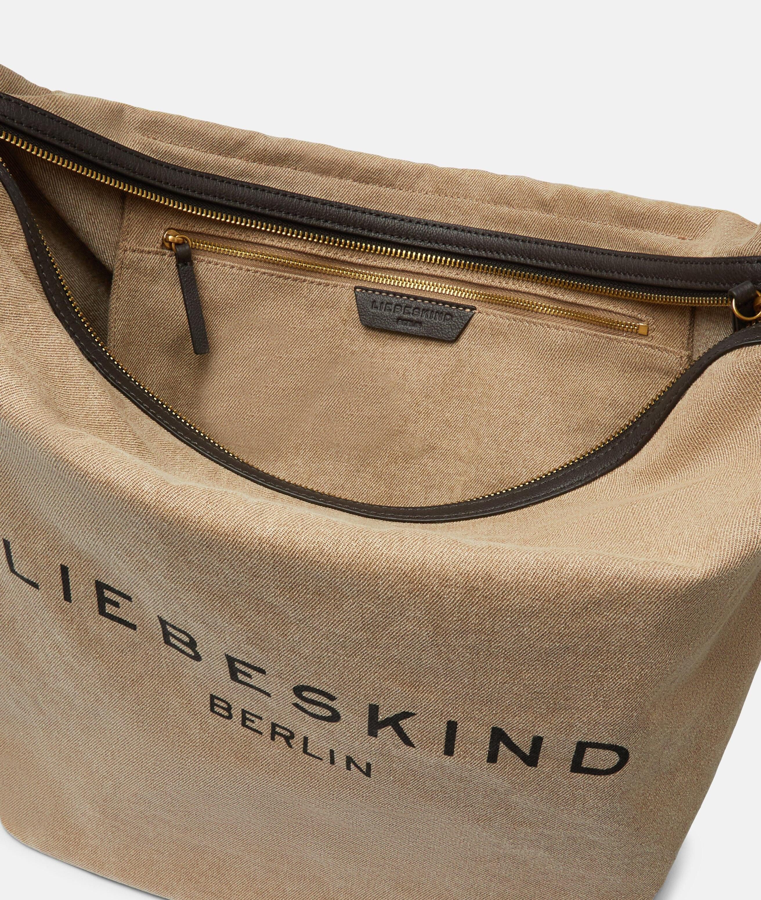 Liebeskind Berlin Schultertasche Denim Clea Hobo L, Große Schultertasche aus Denim