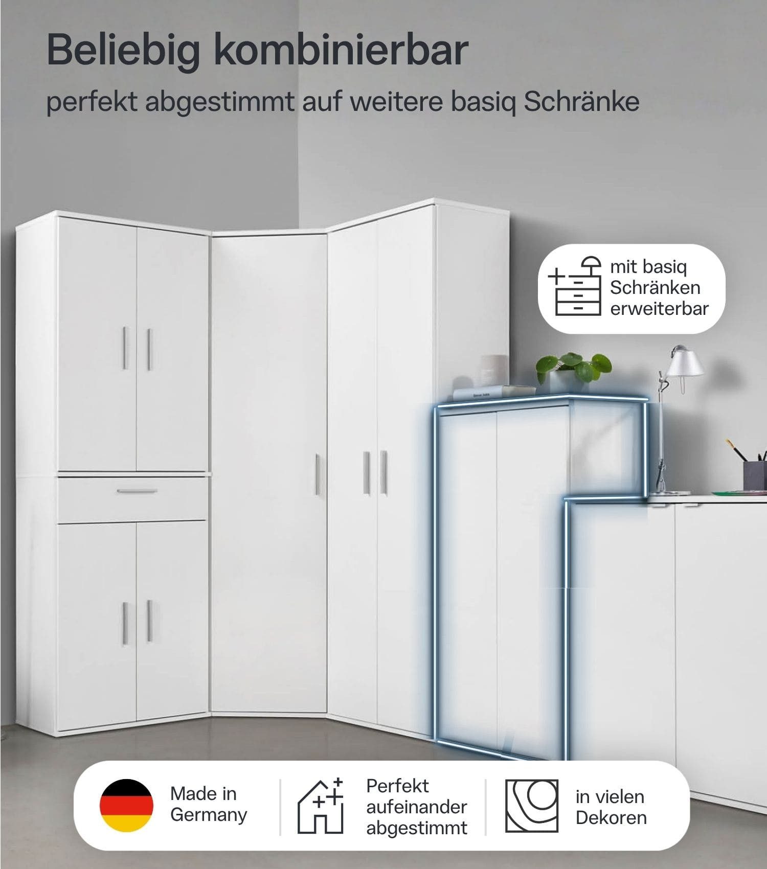 mokebo Mehrzweckschrank Der Schlanke (60x110 cm, mit 2 Einlegeböden) Aktenschrank, Büroschrank, Schuhschrank & Aufbewahrungsschrank in Holz